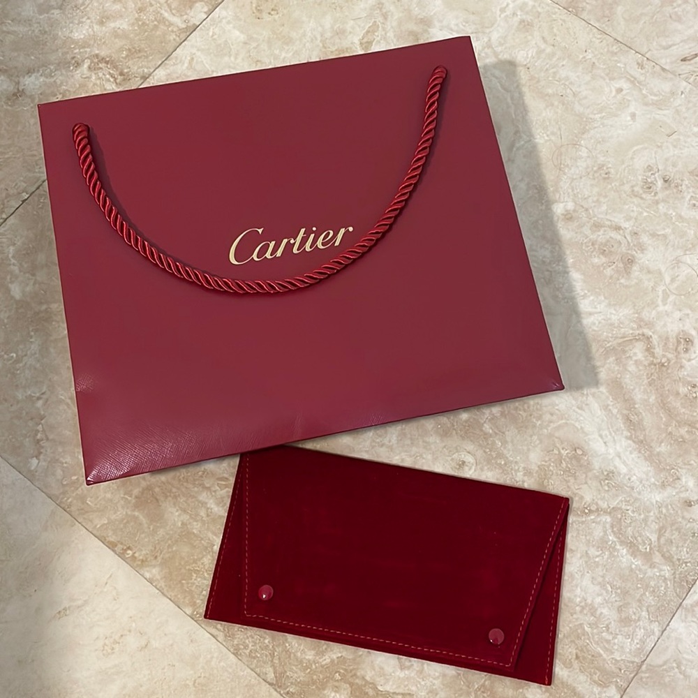 Cartier gift bag and pouch